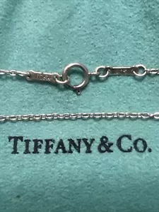Thick Elsa Peretti Tiffany & Co Sterling Silver 16” Chain Dogbone Style Tags  - Picture 1 of 4