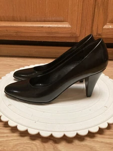 PREVATA NEU 7 AA SCHWARZ LACKLEDER PUMPS ABSATZSCHUHE ITALIEN - Bild 1 von 10