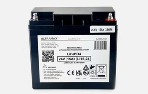 ULTRAMAX LITHIUM 24V 15ah (as 18ah & 22ah) MOBILITY SCOOTER & WHEELCHAIR BATTERY - Bild 1 von 3