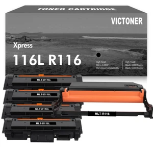 5PK MLT-D116L Toner Cartridge & Drum Set For SAMSUNG SL-M2835DW M2885FW M2625D - Picture 1 of 6