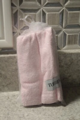 Toalla de pelo súper absorbente Turbie Twist original nueva - ROSA CLARO Foto 1 de 4
