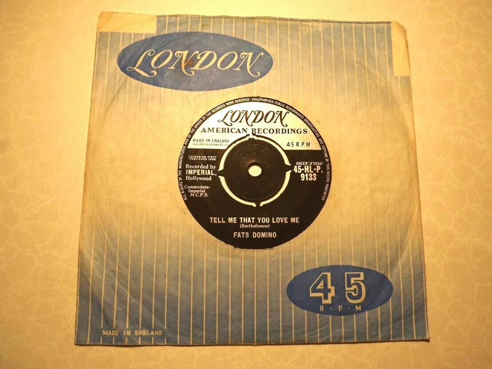 45rpm.....Fats Domino.......Tell Me That You Love Me......60s Rock n Roll - Image 1 of 1