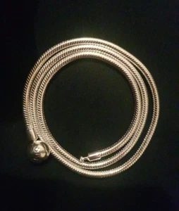 Pandora Moments Necklace Snake Chain Silver Jewellery 45cm ALE S925 Silver - Picture 1 of 4