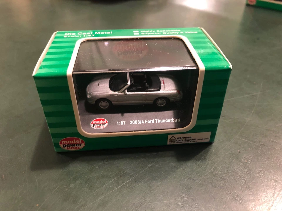 MODEL POWER MINIS 19272 2003/2004 FORD THUNDERBIRD SILVER - 1/87 - Immagine 1 di 1