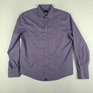 UNTUCKit Shirt Mens Medium Blue Red Black Check Plaid Dress Button Up - Picture 1 of 11