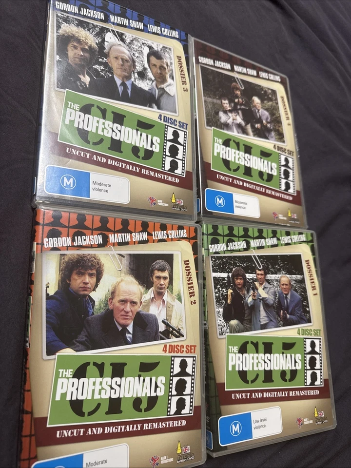 DVD - THE PROFESSIONALS Dossier 1 - 4  - Gordon Jackson Region All - image 1 of 1