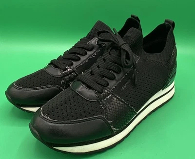 Michael Kors Woman's Billie Knit Trainer Lace Up Sneakers, Black, Size: 7.5 M - Image 1 of 4