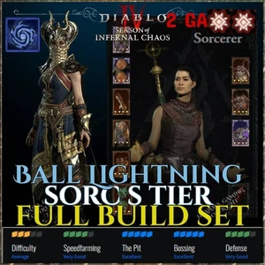 💥Diablo 4💥 SORCERES💥 ENDGAME BUILD 💥SEASON 10 Infernal Chaos💥Ball Lightning - Bild 1 von 1