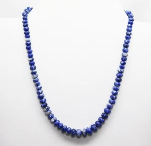 Natur Sodalith Halskette Sodalith Edelsteinkette Sodalith Schmuck blauer Stein - Bild 1 von 4