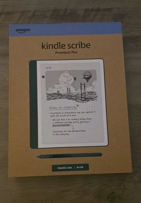 Amazon Kindle Scribe 64GB 2nd GEN Metalic Jade Bundle With Premium Pen And CASE - Image 1 of 4