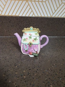 Teiera colorata ceramica miniatura vintage - Foto 1 di 8