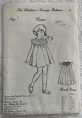 English Smocking The Children’s Corner Patterns Gwen Size 1 1980 Nashville, TN - Image 1 of 4