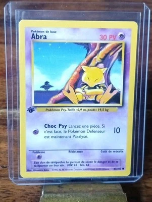 1999 French Base Set 1st Edition Abra Pokemon #43 - Image 1 of 2