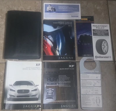 Juego de 8 piezas genuino OEM 2012 Jaguar XF manual del propietario manual con suplementos y estuche Foto 1 de 4