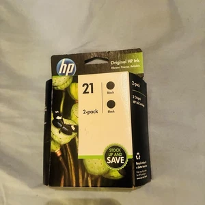 HP 21 Black Ink 2-Pack Exp Oct/2022 - Picture 1 of 7