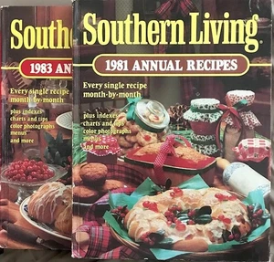 VINTAGE *SOUTHERN LIVING* 1981 & 1983 ANNUAL RECIPES COOKBOOKS (HARDCOVER) NOS - Picture 1 of 5