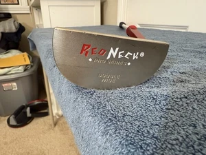 RH 34" Dunlop rg Designs Red Neck Pro Series Double Wide Mallet Putter, new grip - Picture 1 of 8
