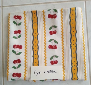 Moda CHERRIES JUBILEE Gold Stripe Border 1 Yard-New-Pattern #21026 - Picture 1 of 4