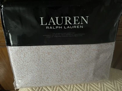 RALPH LAUREN - SPENCER BLUSH  CALIFORNIA  KING SHEET SET - 4 PC - Image 1 of 3