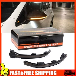 Sequential Side Mirror LED Turn Signal Lights Smoke Fits VW Golf MK7 GTI R/MK7.5 - Picture 1 of 16
