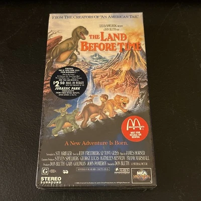 The Land Before Time VHS Sealed McDonald’s Exclusive 1988 MCA Watermark - Image 1 of 4