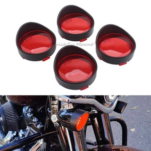 Cubiertas Len estilo bala señal de giro con visera bisel para Harley Sportster Dyna 4 un. - Imagen 1 de 21