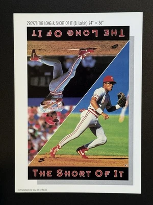 Tarjeta póster Nike Barry Larkin "The Long & Short Of It" 5x7 promoción #290978 Foto 1 de 2