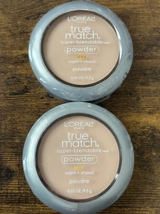 L'Oreal True Match Super-Blendable Powder W1 Porcelain Warm NEW SEALED 2 Pack - Picture 1 of 3