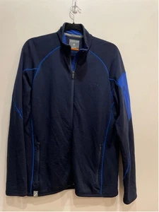 Icebreaker Merino Wool Performance Jacket M Blue Outdoors Travel Layering Hiking - Picture 1 of 8