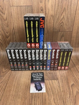 Lote de 20 cintas 3M VHS marca escocesa videocassette en blanco T120 EG - nuevas selladas Foto 1 de 4