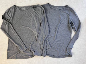 Old Navy Active Go-Dry Semi Fitted Longsleeve Grau Damen Large - Bild 1 von 4
