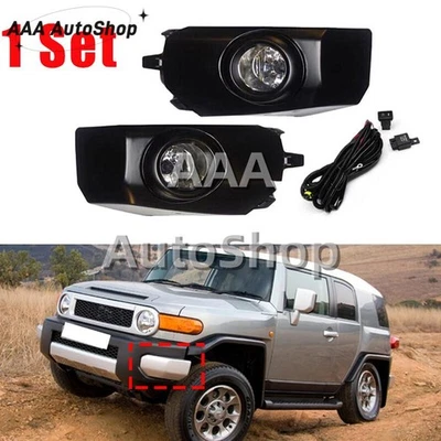 1 Set LED Fog Light Daytime Running Light Black For Toyota FJ Cruiser 2007-2017 - Image 1 of 4