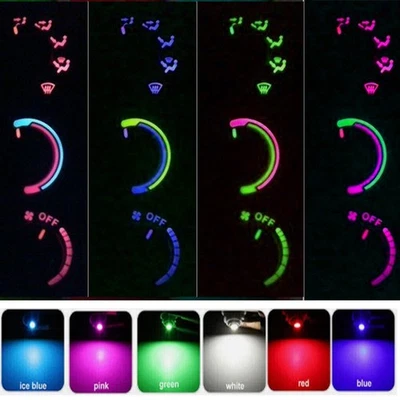 Ventilador de climatización Neo rojo/azul bombillas LED para Honda Civic 2001-2005 Foto 1 de 4