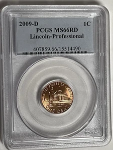 2009-D Lincoln Cent Penny PCGS MS66RD Lincoln Professional Bicentennial Free SH - Bild 1 von 6