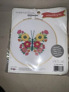 Kit ricamo dimensioni farfalla principianti - Foto 1 di 7