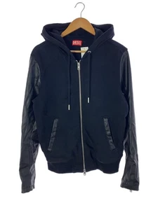 Diesel Leather Switched Zip Hoodie/S/Cotton/Blk 3917 - Picture 1 of 8