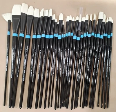 LOTE DE 31 - Pinceles de Pintura Sintética Acrílico Óleo Mango Largo Princeton Aspen NUEVO Foto 1 de 2