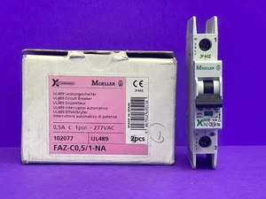 Moeller FAZ-C0.5/1-NA 0.5 Amp, 1-pole, C-Curve Miniature Circuit Breaker - Picture 1 of 9
