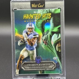 ๐ฅ 2/3 ๐ฅ Omarion Hampton 2024 Wild Card Haunted Hits RC Frankenstein - Foto 1 di 2