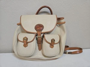 Vintage Dooney & Bourke Canyon Backpack Aubergine / Tan All Weather Leather AWL - Picture 1 of 24