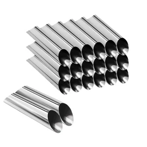 Cannoli Tubes, 5 inch Large Stainless Steel Cannoli Forms Non-stick cream hor... - Picture 1 of 7