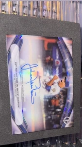 2025 Topps Tribute Johan Santana Mets Gary Cohen doble autógrafo automático/50 SSP - Imagen 1 de 2