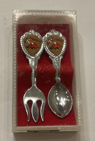 Arkansas Spoon and Fork Set Baby Mini Collectors Collection Vintage Cover