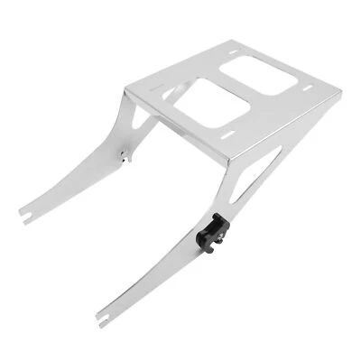 Soporte de montaje de maletero cromado apto para Harley Fat Boy Fatboy FLSTF FLSTFI 2008-17 Foto 1 de 4