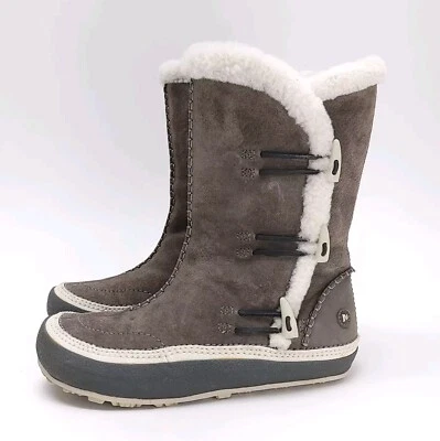 Botas altas Merrell Spirit Tibet para mujer talla 7,5 gris sello Polartec Thinsulate Foto 1 de 4