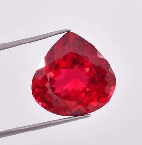 9x9 MM Natural Mozambique Blood Red Ruby Heart Cut Loose Gemstone GIT Certified - Picture 1 of 5