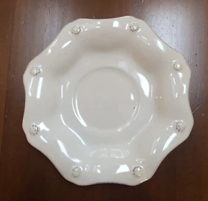 Berry and Thread Whitewash By Juliska Ceramics Scalloped Saucer - Picture 1 of 2