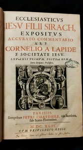 Cornelius / Ecclesiasticvs IESV FILII SIRACH, Expositus genauer Kommentar - Bild 1 von 12