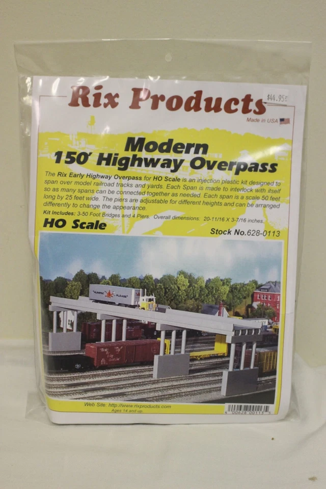 Rix Products HO Scale Modern 150' Highway Overpass With Pier #628-0113 - Image 1 of 1