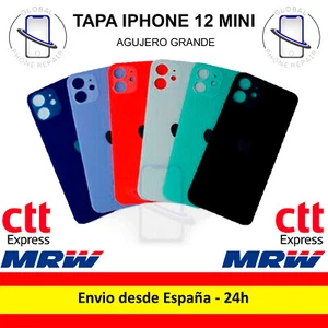 Tapa Trasera IPHONE 12 Mini Cristal agujero Grande Fácil montaje Envío 24Hr - Bild 1 von 1